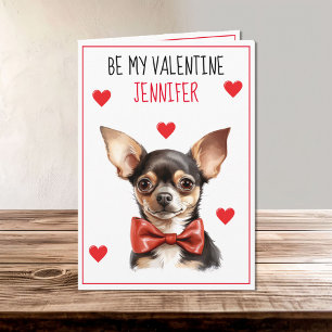 Chihuahua Hund I Woof You Valentine Kort