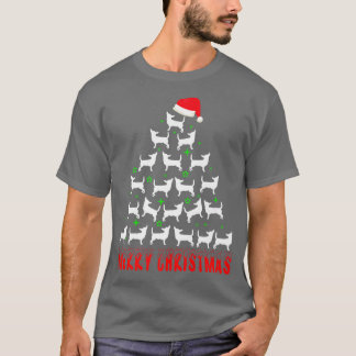 Chihuahua Hund Julgran Santa Hat Julafton Funny T Shirt