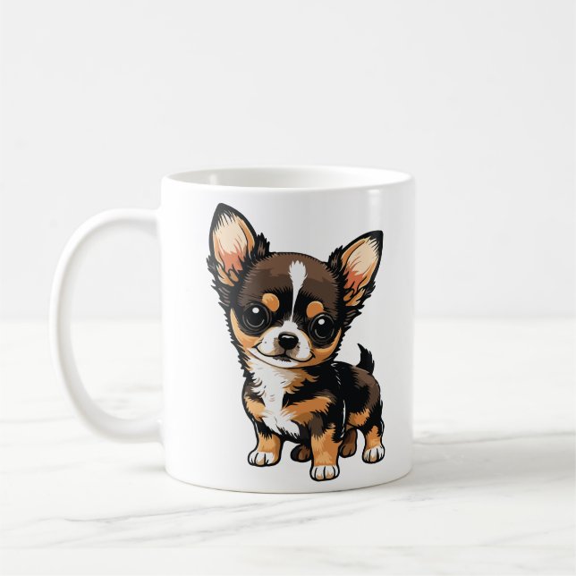Chihuahua Hund  Kaffemugg (Vänster)