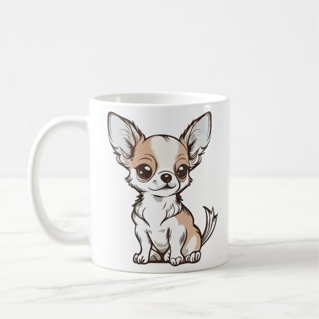 Chihuahua Hund  Kaffemugg (Vänster)