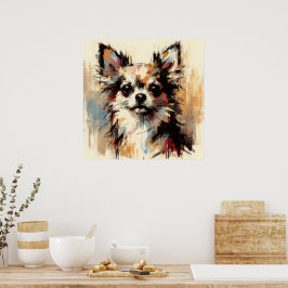 Chihuahua Hund Konst Affisch