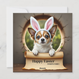 Chihuahua hund - med familjenamn julkort