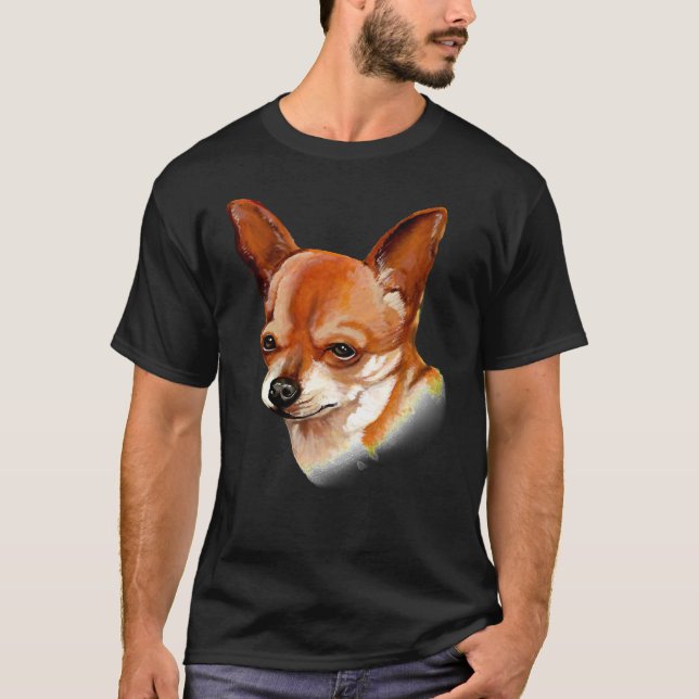 Chihuahua Hund med sitt folk T Shirt (Framsida)