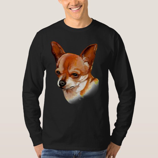 Chihuahua Hund med sitt folk T Shirt (Framsida)