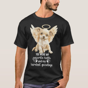 Chihuahua Hund Minnesängel Tassavtryck Vingar Husd T Shirt