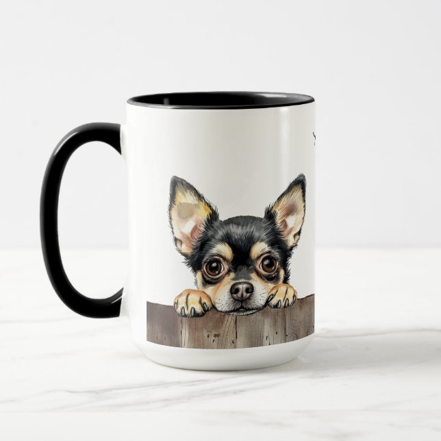 Chihuahua Hund Mugg (Vänster)