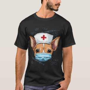 Chihuahua Hund Nurse RN Nursing School Studenten T Shirt