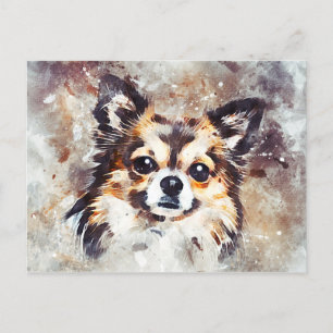 Chihuahua Hund Painting Postcard Vykort