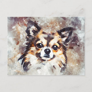 Chihuahua Hund Painting Postcard Vykort