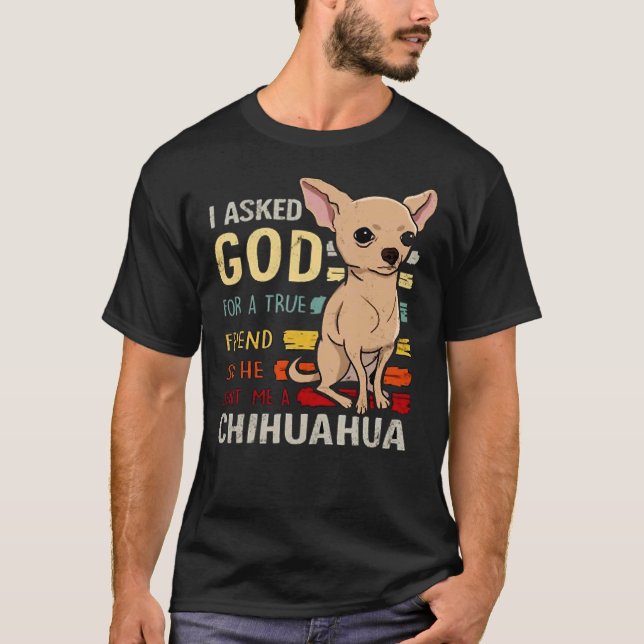 Chihuahua Hund Pappa Cute Funny T Shirt (Framsida)