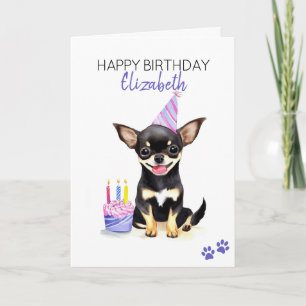 Chihuahua Hund Personlig Grattis på födelsedagen Kort
