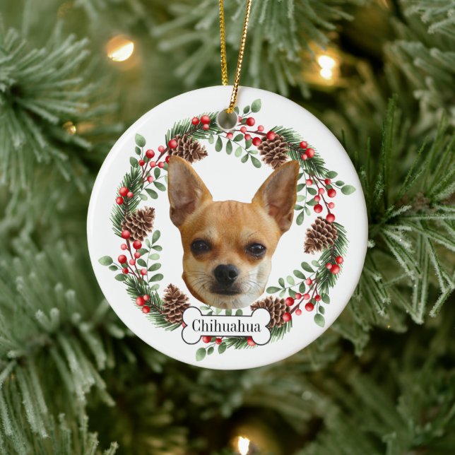 Chihuahua hund Personlig Pet Ornament (Träd)