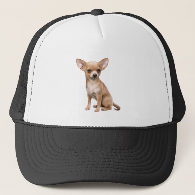 Chihuahua Hund Pet Animal Anpassningsbar Truckerke Keps (Framsida)