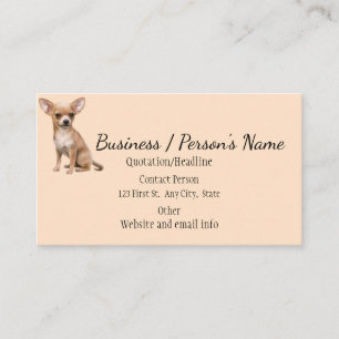Chihuahua Hund Pet Animal Logotyp Djurens Anpassni Visitkort