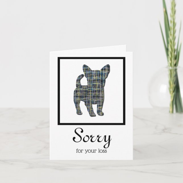 Chihuahua Hund Pet Sympathy Card Kort (Framsida)