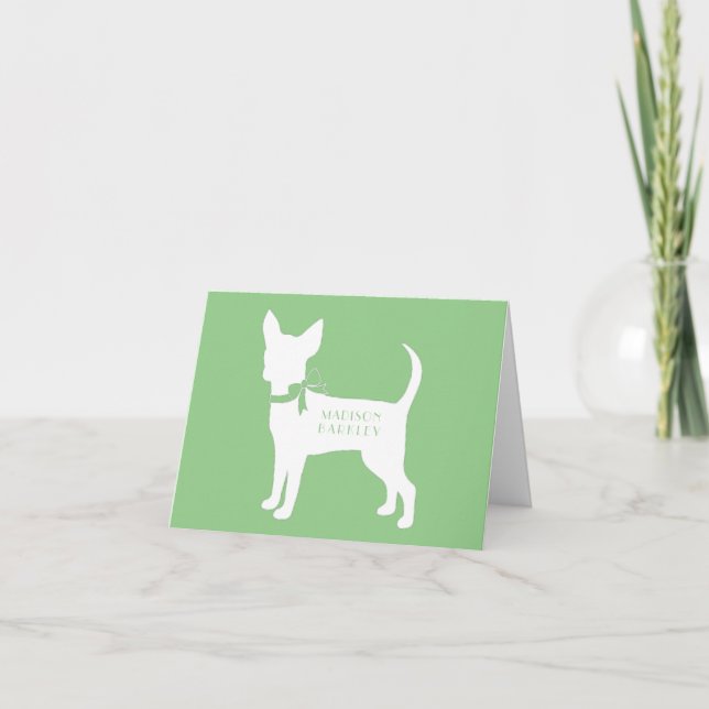 Chihuahua Hund Puppy Note Card Anteckningskort (Framsida)