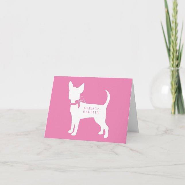 Chihuahua Hund Puppy Note Card Anteckningskort (Framsida)