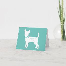 Chihuahua Hund Puppy Note Card Anteckningskort