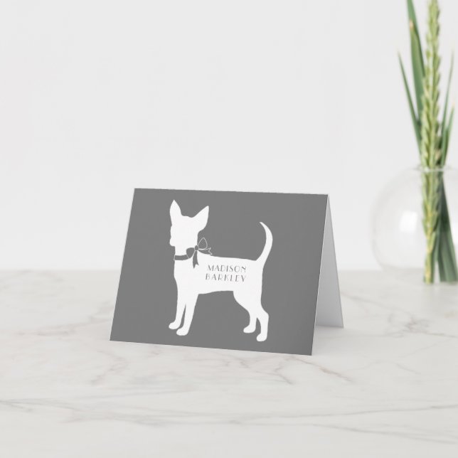 Chihuahua Hund Puppy Note Card Anteckningskort (Framsida)