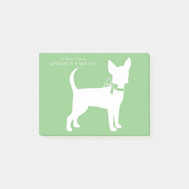 Chihuahua Hund Puppy Post-it Notes Block (Framsida)