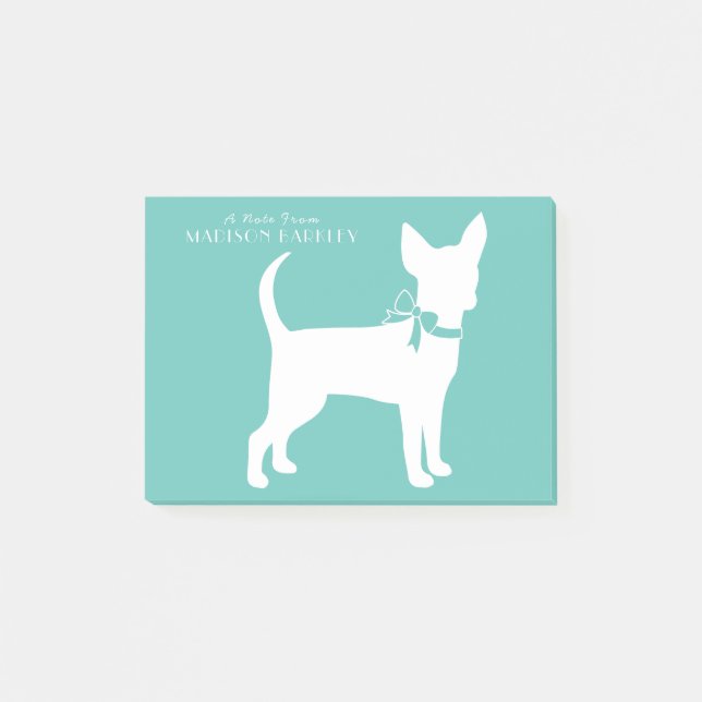 Chihuahua Hund Puppy Post-it Notes Block (Framsida)