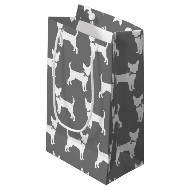 Chihuahua Hund Puppy Small Gift Bag (Framsidan Vinklad)