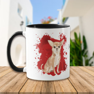 Chihuahua Hund Red Abstrakt Mugg