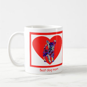 Chihuahua Hund Red Valentine Day Heart Coffee Mugg