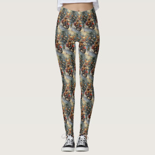 Chihuahua Hund Ridning Motorcykel Jul Leggings