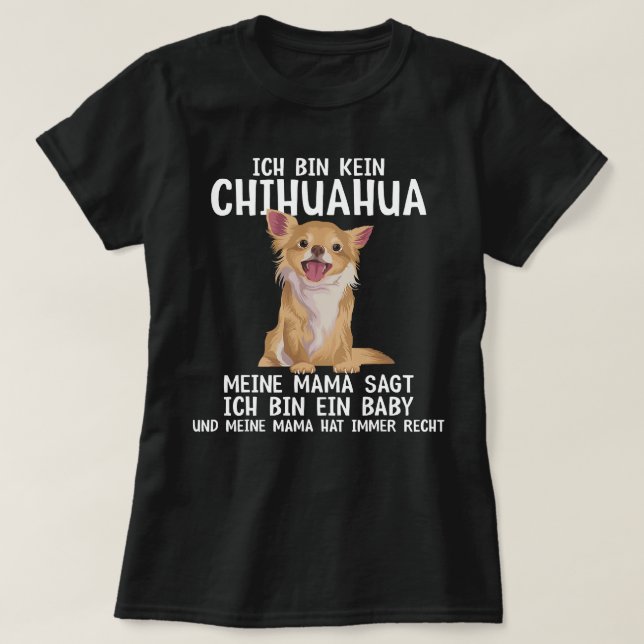 Chihuahua Hund rolig och säger hund 247 Chihuahua T Shirt (Design framsida)