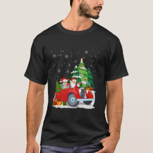 Chihuahua Hund Santa Hat-julmatchningsfamiljen T Shirt