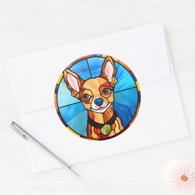 Chihuahua Hund Sticker Pack Runt Klistermärke (Kuvert)
