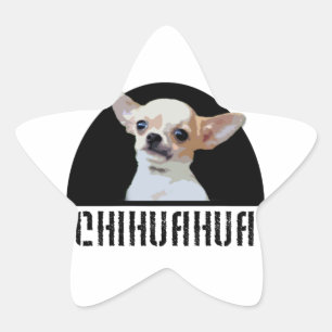 Chihuahua-Hund Stjärnformat Klistermärke