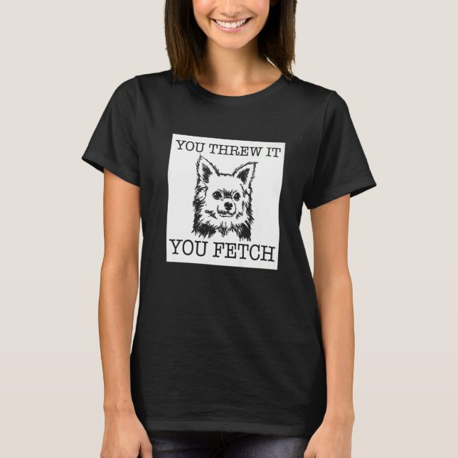 Chihuahua hund t shirt (Framsida)