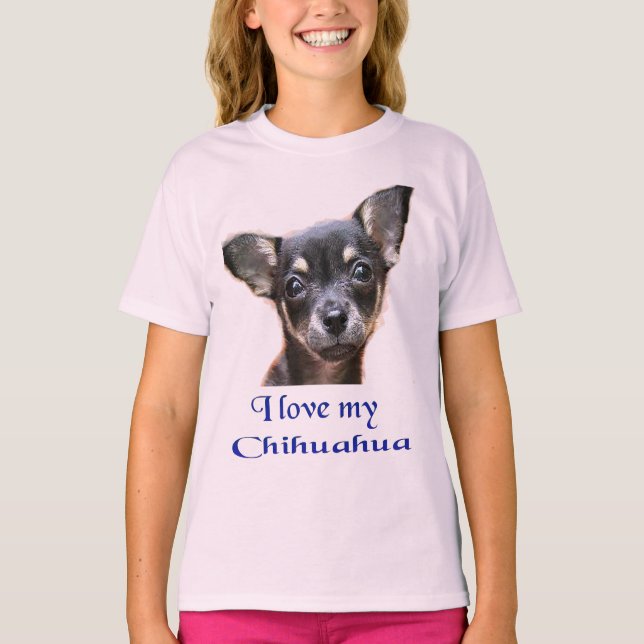 Chihuahua Hund t-shirts (Framsida)