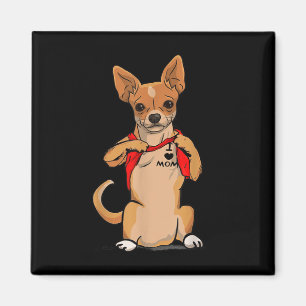 Chihuahua Hund Tattoo I Kärlek Mamma Cute Hund D Magnet