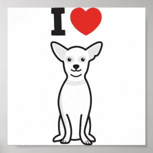 Chihuahua Hund Tecknad Poster