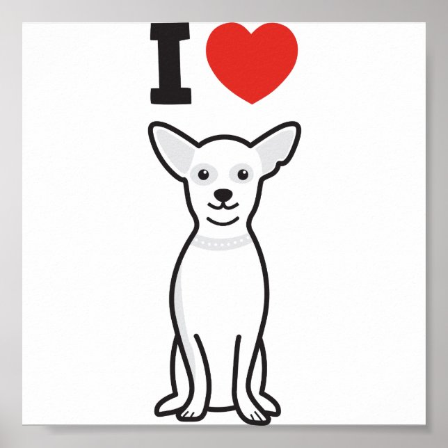 Chihuahua Hund Tecknad Poster (Framsidan)