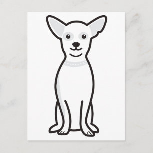 Chihuahua Hund Tecknad Vykort