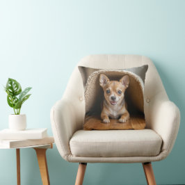 Chihuahua Hund under Matta Kudde