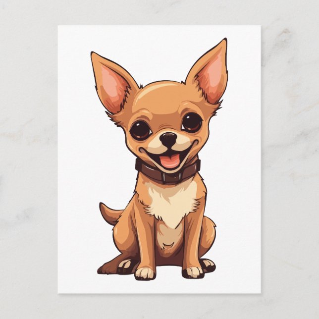 Chihuahua Hund Vykort (Framsida)