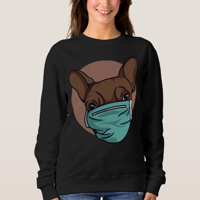 Chihuahua Hund Wearing Mask Animal Print Chihuahua T Shirt (Framsida)