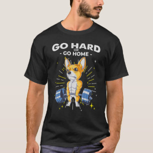 Chihuahua Hund Weightlift Go Hard eller Go Home el T Shirt