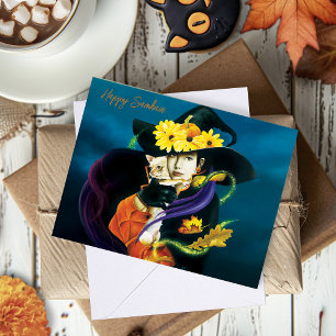 Chihuahua Hund Witch Halloween Kort