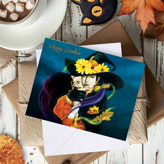 Chihuahua Hund Witch Halloween Kort (Skapare uppladdad)