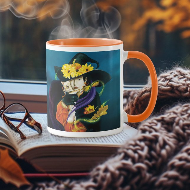 Chihuahua Hund Witch Halloween Mugg (Skapare uppladdad)