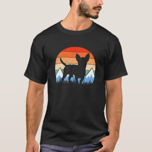 Chihuahua Hundägare Hund älskare-bergen Retro T Shirt