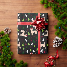 Chihuahua Hundar i Santa Hats jul BLACK Presentpapper