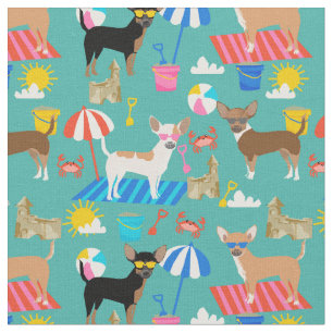 Chihuahua hundar sommarstrand tyg