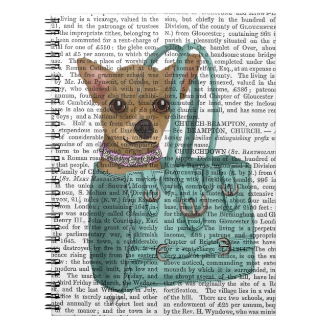 Chihuahua i bag anteckningsbok (Framsidan)